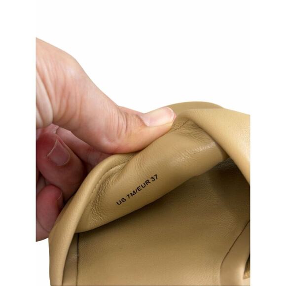 Vince Leather Slide Sandal Size 7US Chunky Block Heel - Picture 6 of 9